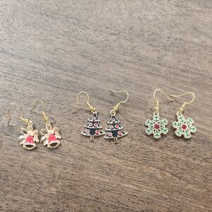 Handmade Festive Holiday Earrings Set.